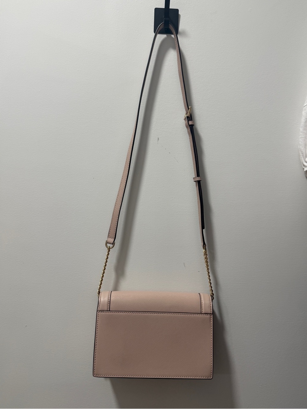 Michael Kors Pale Pink Saffiano Leather Chain Crossbody - Picture 9 of 14